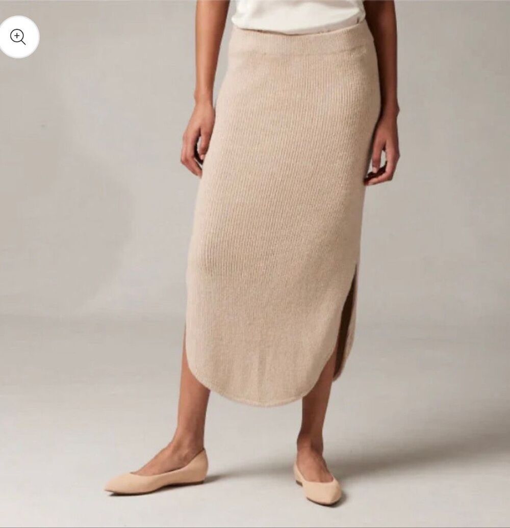 Kashwere Women's Kashease Long Skirt Oatmeal XL NWT